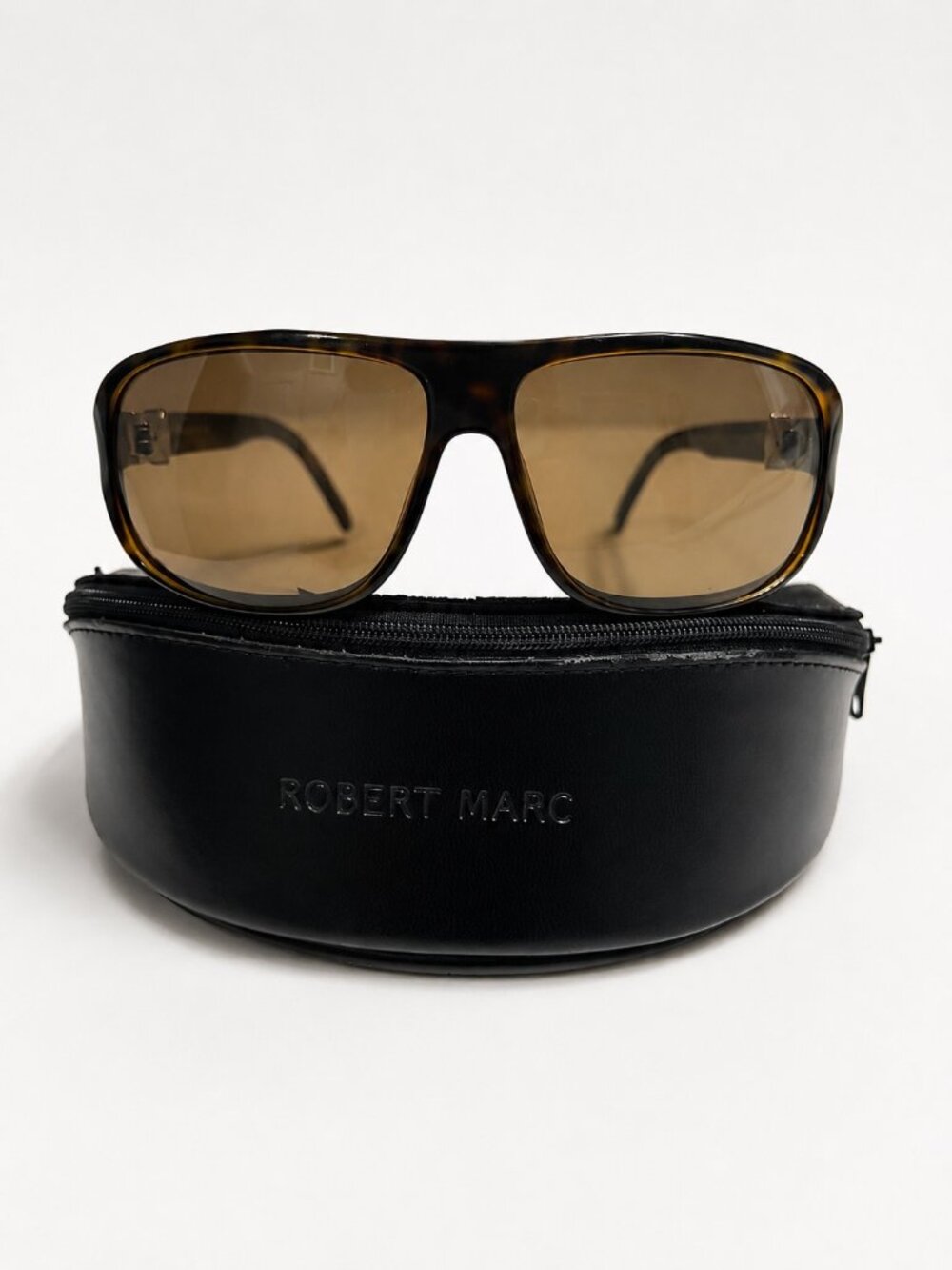 Robert Marc NYC Oversized Tortoise Sunglasses w/ Case Made in France.